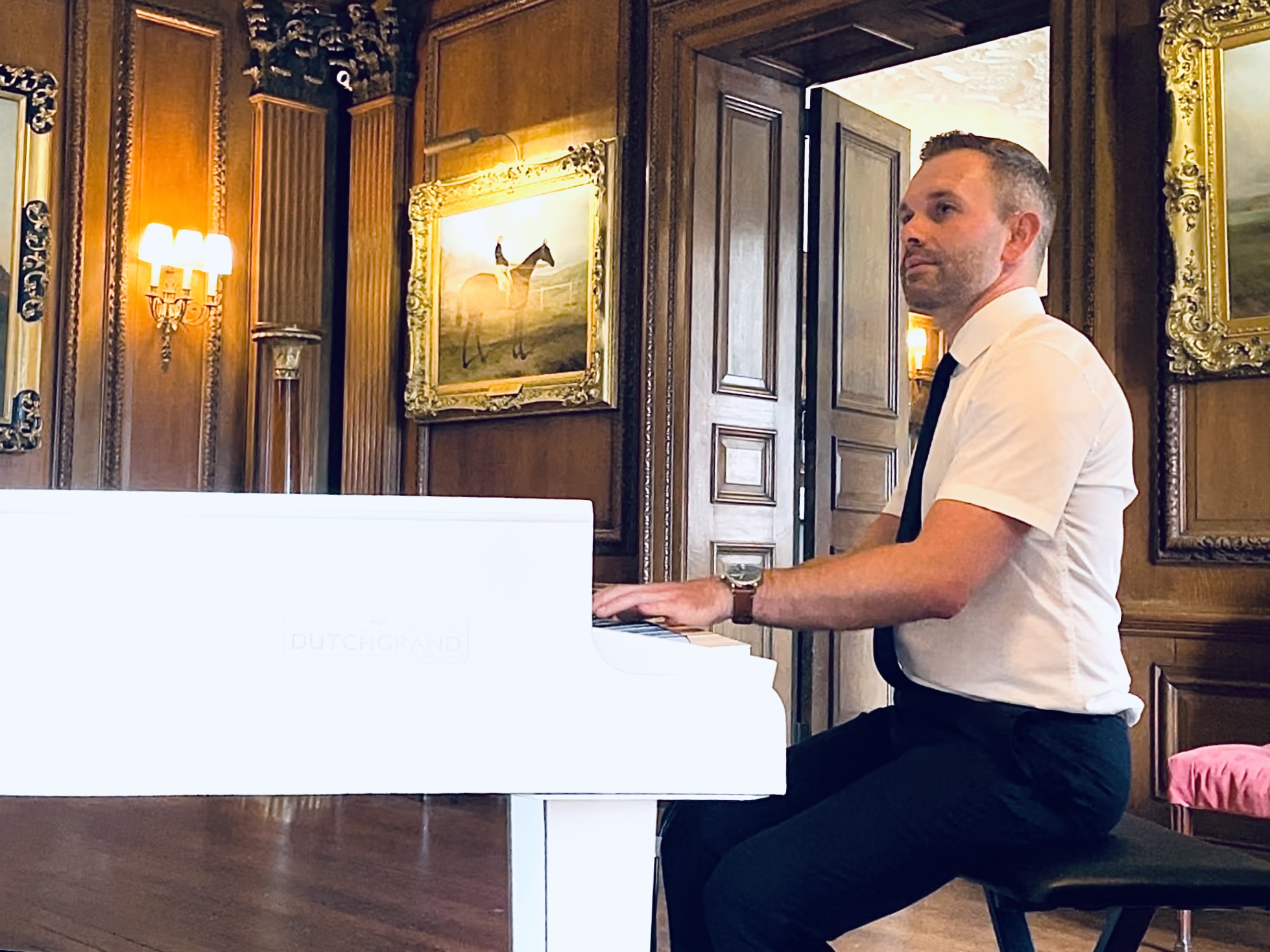 Wedding pianist Craig Smith performing at Knowsley Hall