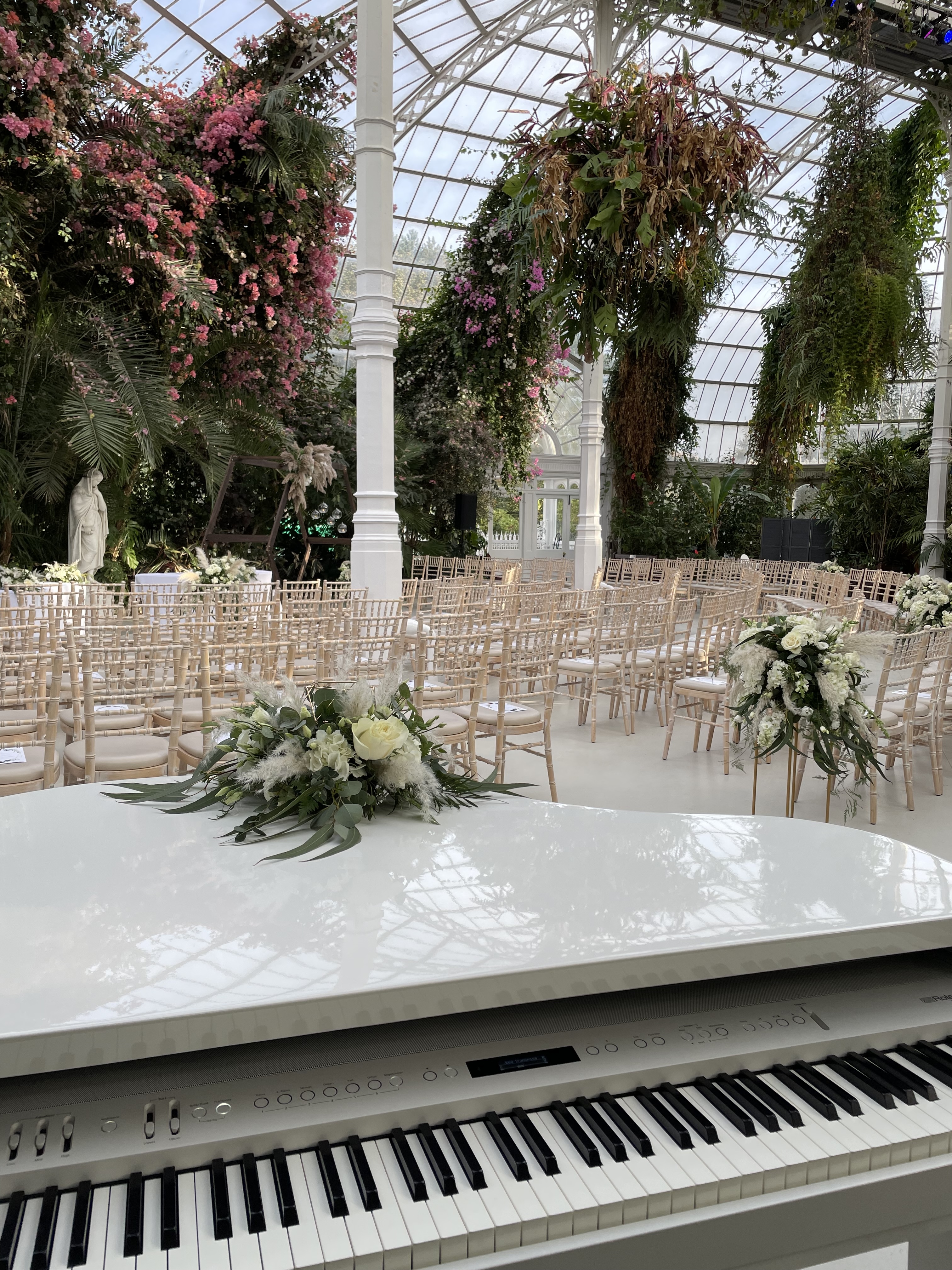Live piano music during a Sefton Palm House wedding ceremony by Craig Smith